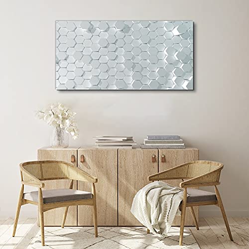 Tableau d'intérieur pour mur vide : impression sur toile hexagone 120x60cm