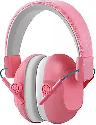 Abafador de Ruídos Infantil, Protetor Auricular para Autismo, Fone Anti-Ruído, Rosa