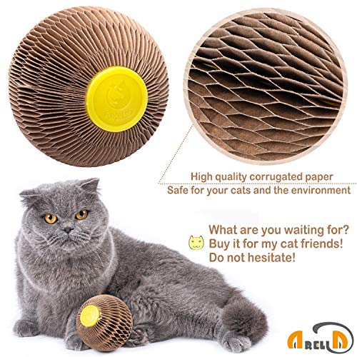 Areiia 2 Pcs Catnip Toys For Indoor Cats Catnip Refillable Scratcher Balls Kitty's Faithful Playmate Reduce Obesity And Loneliness Csb11Br #TOP3