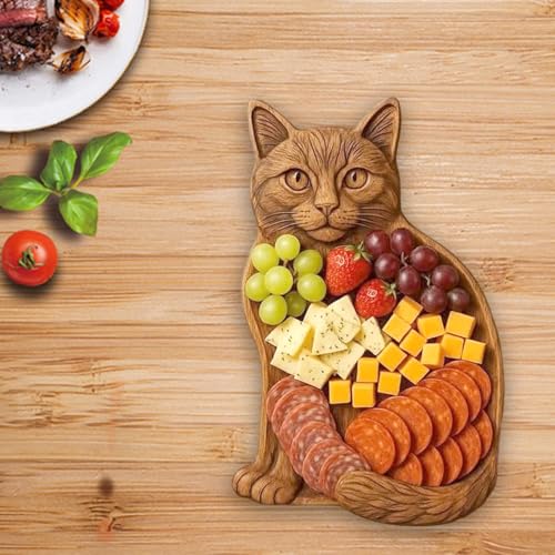 Planches de Charcuterie Chat en Bois pour Présentation Buffet Réussi - 3