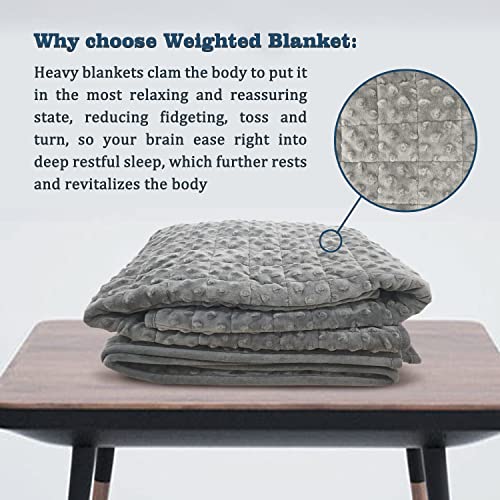 Weighted Blanket, Wearable Heavy Blanket 10lbs(57.4''x47.2'') Grey for Adult, Soft Material with Premium Glass Beads for Better Sleep - Image 5