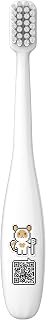 LiveOrals Kids Edu Toothbrush(White) - Fun QR Song for Brushing, Dual Microfine Bristles, Compact 1.8cm Head, Ergonomic Handle, Gentle Care for Kids’ Gums and Teeth