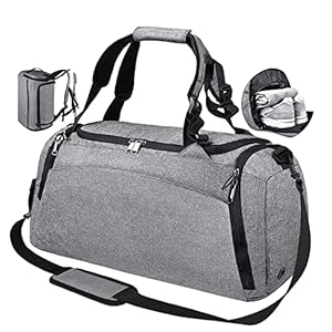 Newhey Sporttas, reistas met schoenenvak, fitnesstas met rugzakfunctie, 40 liter, handbagage, grote weekendtas voor heren en vrouwen