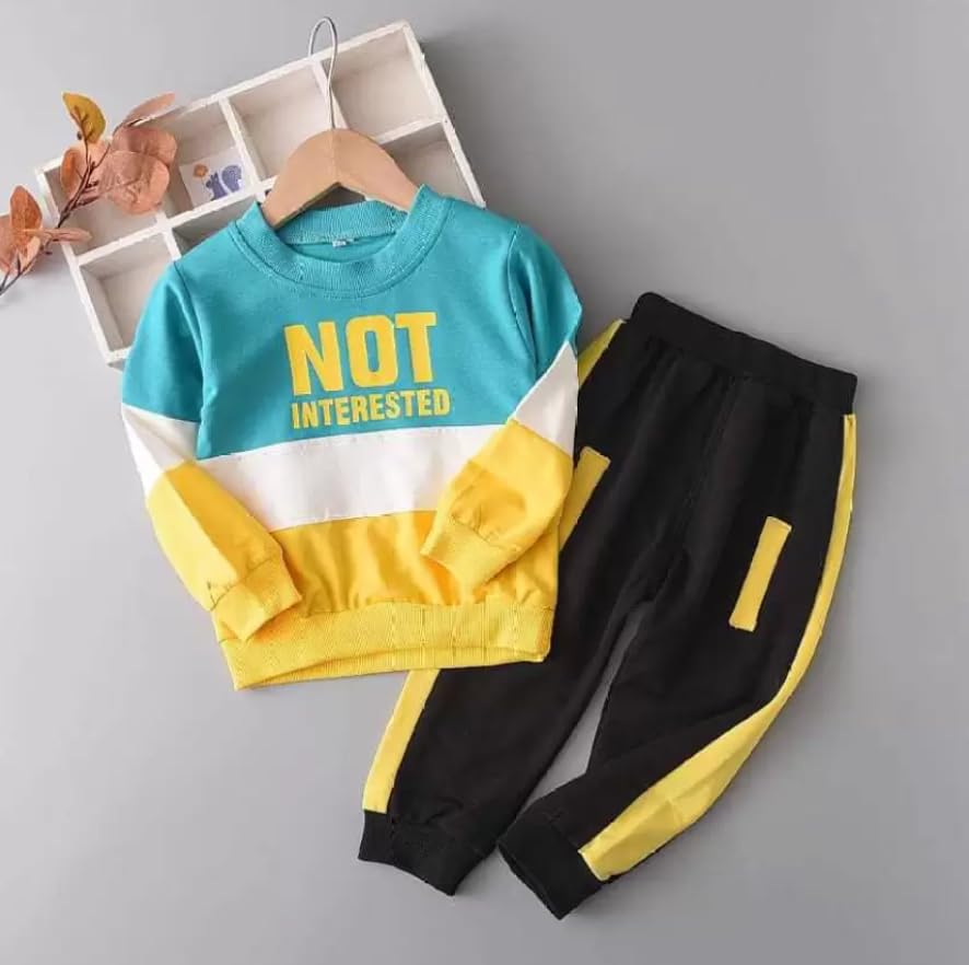 Ameeha Kids Winter Wear Casual Clothing Set for Baby Boy Girl (12 Months-18 Months, Green-Not) 1