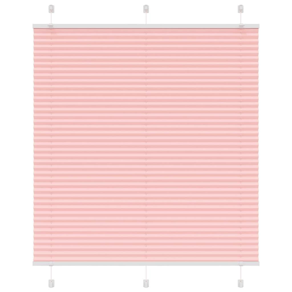 Store plissé rose 120x100 cm occultant thermique pour fenêtre sans percer
