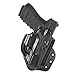 Aker Leather 268A FlatSider XR19 Open Top Paddle Holster for Sig Sauer P229, Black, Right Hand