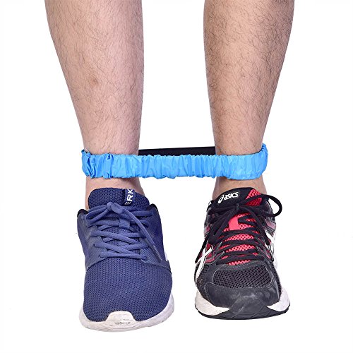 SPYMINNPOO Three Legged Race Bands, 4Pcs Elastic Adjustable Leg Ties for Kids Coordination Game Safe Comfortable Oxford Cloth