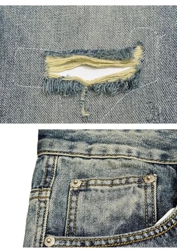 Men Streetwear Ripped Patch Jeans Clothing Harajuku Denim Skateboard Pants Hip Hop Casual Trousers2