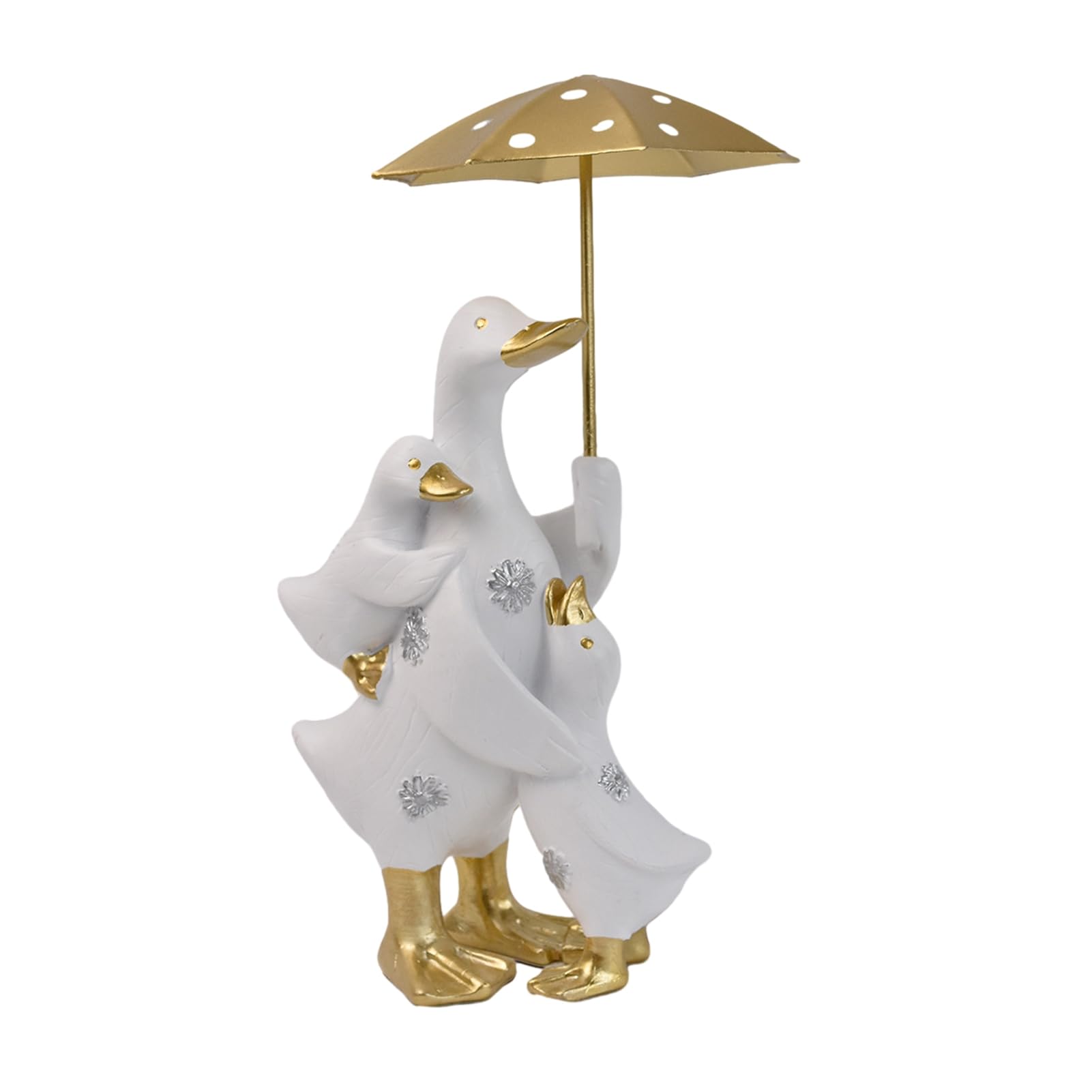 Virelynx Cute Duck Statue – Resin Duck Ornament Miniature Figurines, Indoor Outdoor Home Office Decor