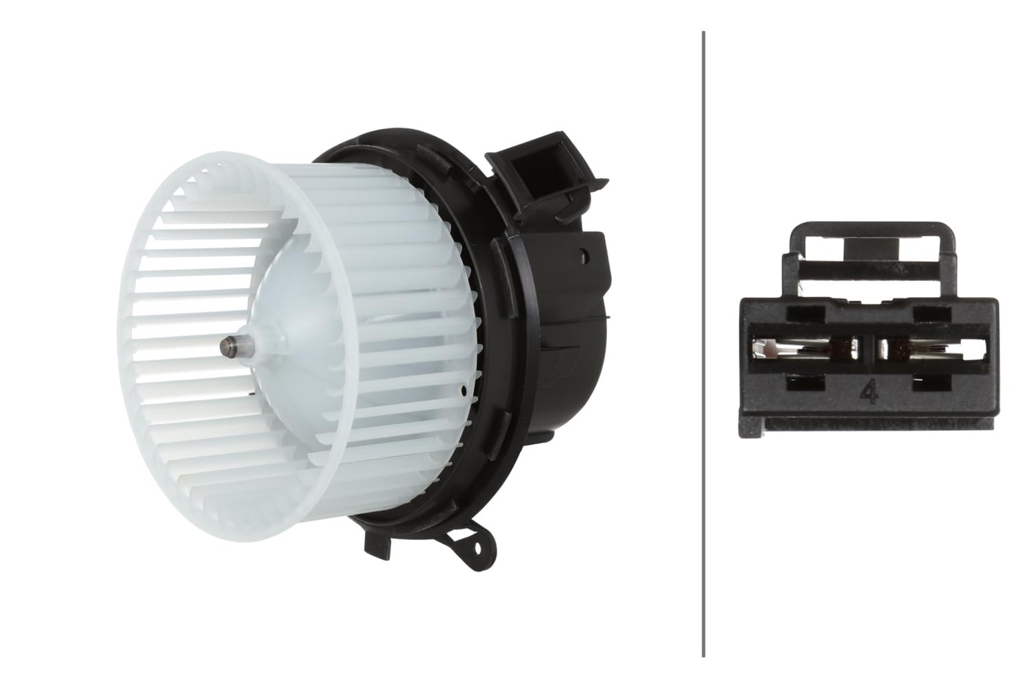 HELLA 8EW 366 400-401 Innenraumgebläse - 12V - 240W - für Fahrzeuge mit Klimaanlage - Ø: 132.5mm - ohne integrierten Regler - ohne Widerstand | 8EW 366 400-401 passend für Amg C-Klasse CLS