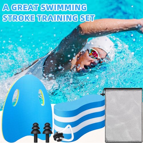 Kit de entrenamiento natación 5 piezas con pull buoy y tabla miniatura 7