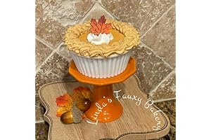 FAll/Thanksgiving Mini Faux Pumpkin Pie Fall Leaf/Tier Tray Decor/Hostess gift