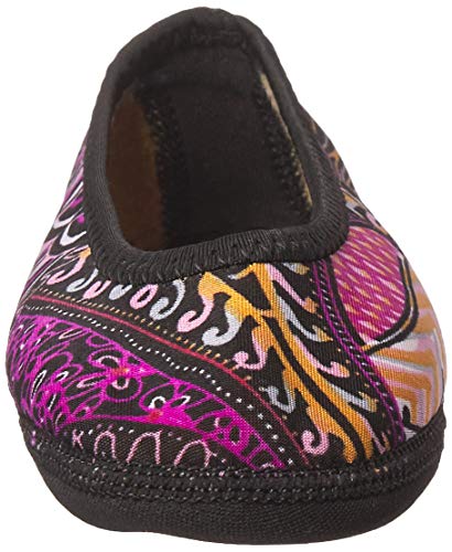 Women's Ballet Flat Fuzzies Slipper, Paisley, Small2