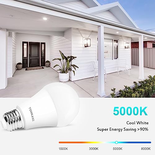 Torkase Dusk to Dawn Light Bulbs, 13W E27 Led Light Sensor Bulb 100W Equivalent - Image 2