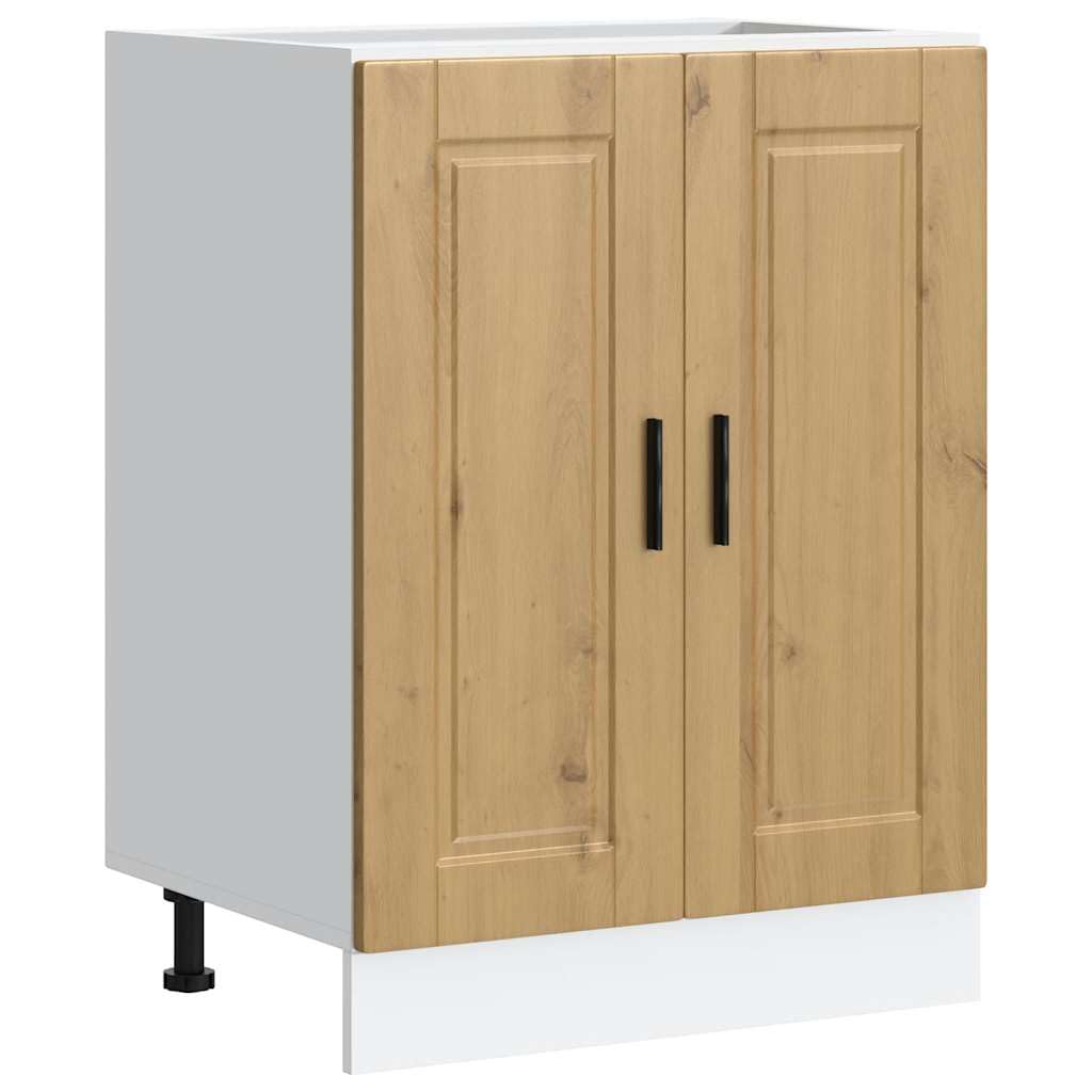 vidaXL Armoire de Cuisine Porto chêne Artisanal Bois d ingénierie