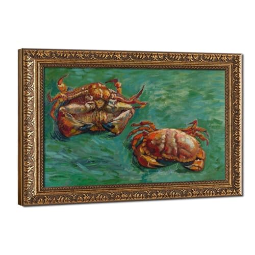 Impression sur toile Van Gogh Deux Crabes tableau de qualité supérieure cadré