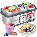 Ultimate Probiotic Yogurt Maker with Adjustable Temperature & Time Control - Make Trillions of Live Probiotics & Get Better Gut Health - ULTIMATE LIFETIME WARRANTY - Wellness Gifts for Men & Women