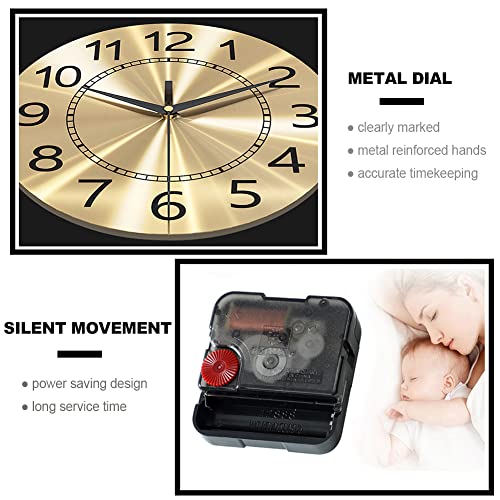 Cdduola Large Wall Clock Decor, Modern 3D Metal Ginkgo Leaf Design Wall Clocks Decorative Silent Non-Ticking For Living Room, Bedroom And Office, 32.7X18.9In #TOP5