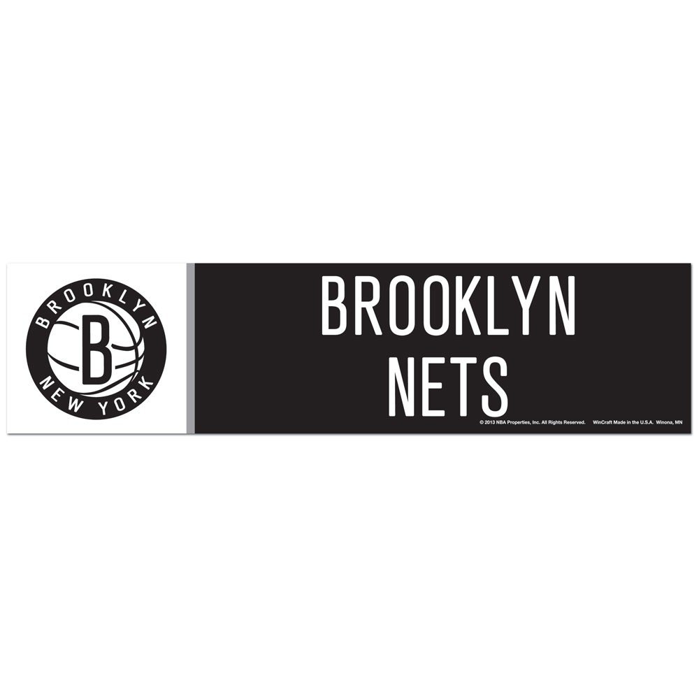 WinCraft NBA Brooklyn Nets WCR13317513 Bumper Strip, 3" x 12"