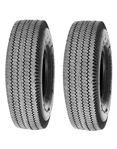 Two Tires 4.10/3.50-6 Sawtooth, 410/350-6 Tubeless Dolly