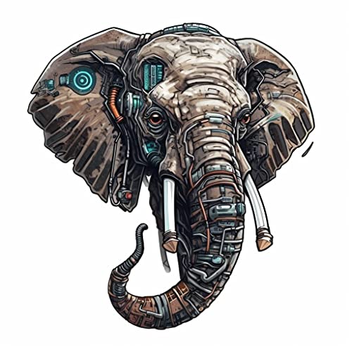 Image of Yoonek Graphics Elephant Vinyl Decal Sticker for Car Window, Laptop, and More. #1941Option24-4