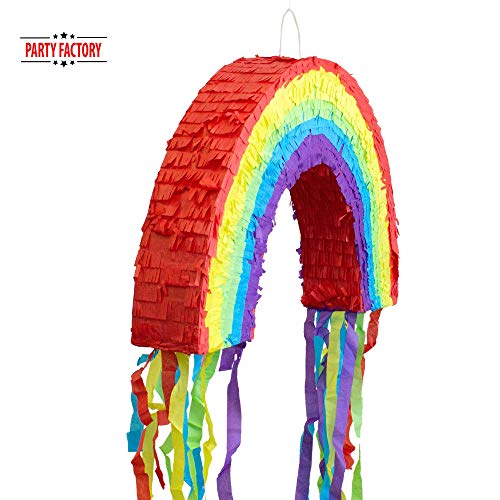 Pinata regenboog kleurrijke kinderen verjaardag klap Pinata 58 x 10 x 37 cm decoratie verjaardag - Image 3
