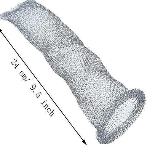 MANSHU 48 Pieces Galvanized Iron Washing Machine Lint Traps Snare Laundry Mesh Washer Hose Filter with 48 Pieces Cable Ties.
