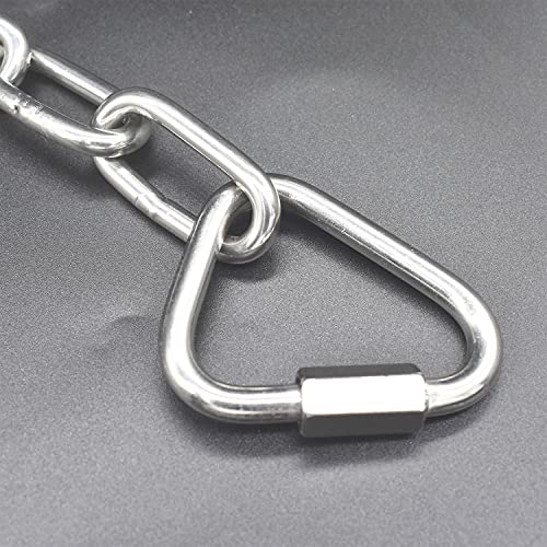 Bytiyar 8 Pcs M4 Stainless Steel Quick Links Carabiner Locking Clips With Screw Nut Triangle Heavy Duty Chain Connector Hook Hardware Tool Accessories #TOP4