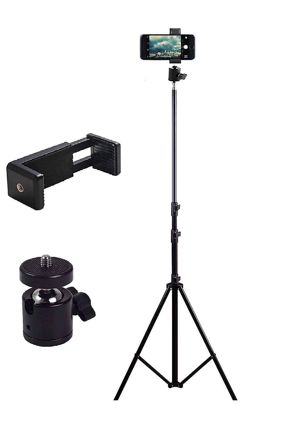 AWAKSHI 7-Foot Lightweight & Portable Tripod Stand – Perfect for YouTube, Photoshoots, Videos, Live Streaming, Makeup, and 360-degree Rotation for Mobiles & Cameras (B08K31B7GJ) Amazon Price History, Amazon Price Tracker