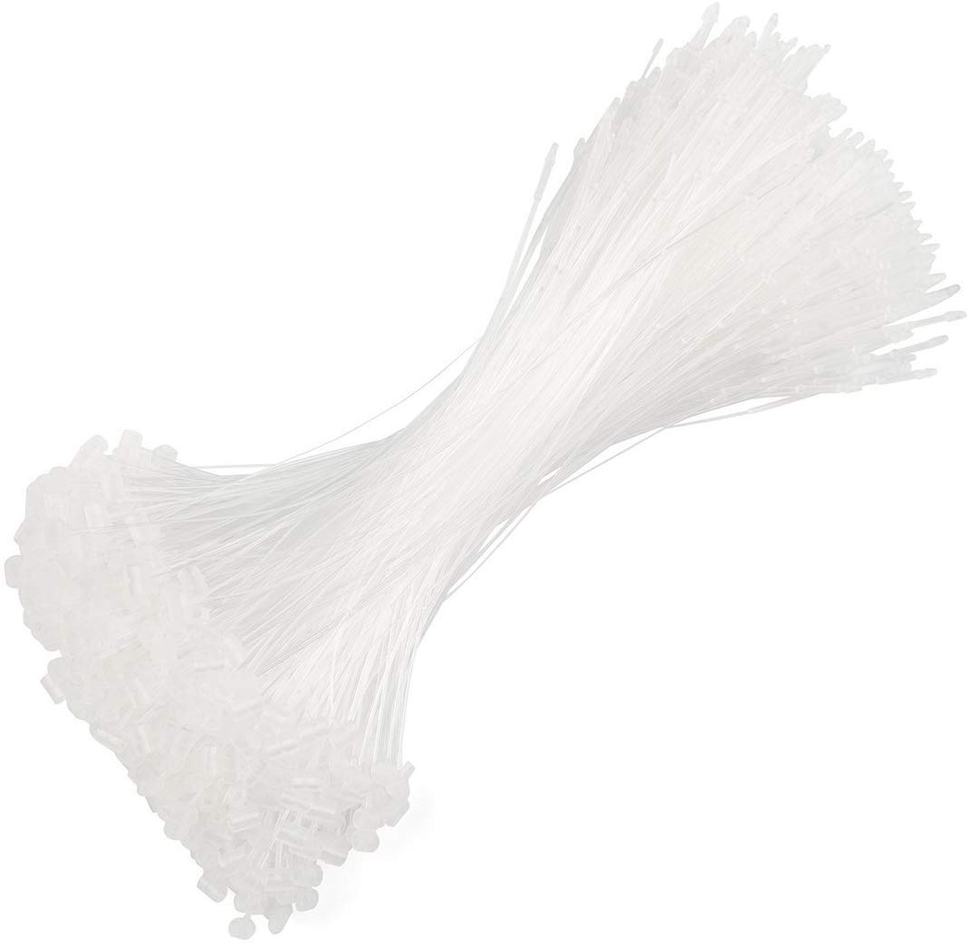 9" Clear(White) Loop Pin Fasteners Snap Lock Pins(1000 Pcs)