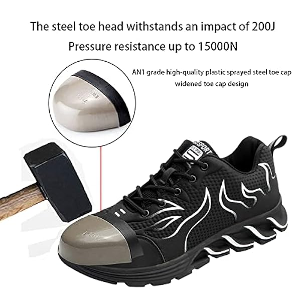 Dames Stalen Neus Schoenen Sportieve Sneaker,Veiligheidsschoenen S3 Dames Stalen Neus Schoenen Lichtgewicht Ademend Beschermende Sneakers,▁