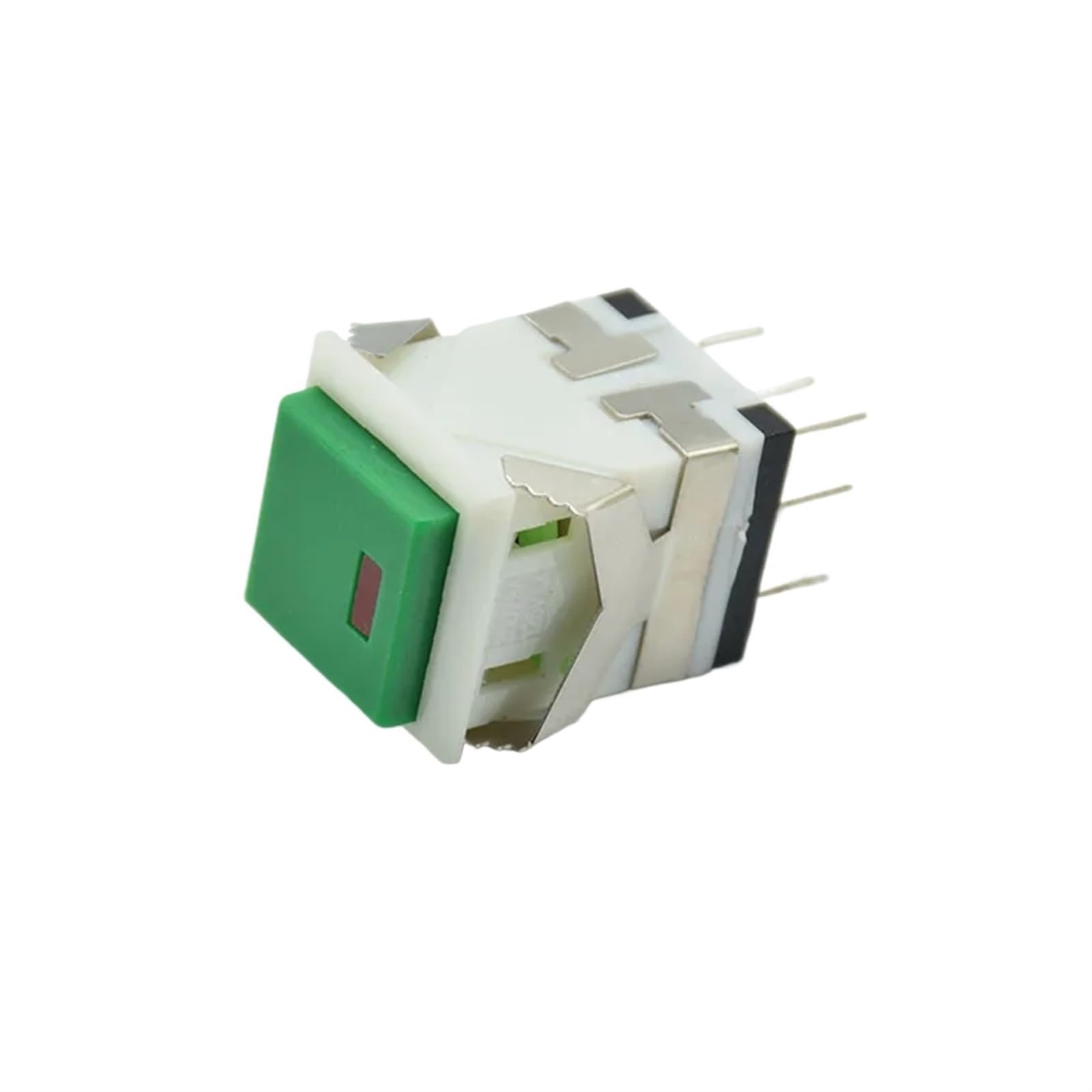 JNURGWLYH Square Cap 2NO 2NC 8pins Momentary/Reset Push Button Switch with lamp AC 3A/250V 6A/125V(Vert)