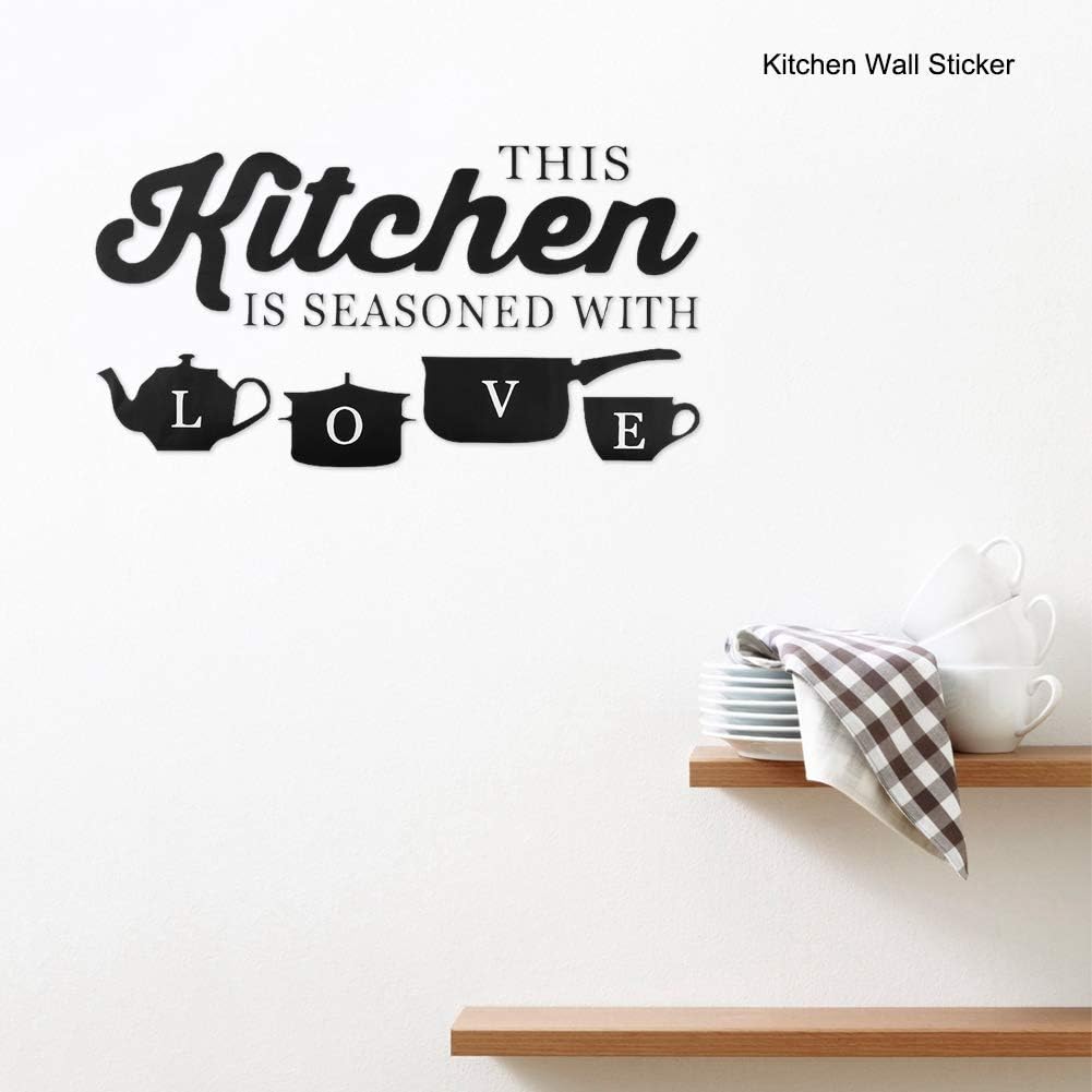 Removable Adhesive Wall Sticker,Wall Stickers & Murals Home Decoration Accents,for Kitchen Living Room(Size 60x28.5cm / 23.6x11.2in)