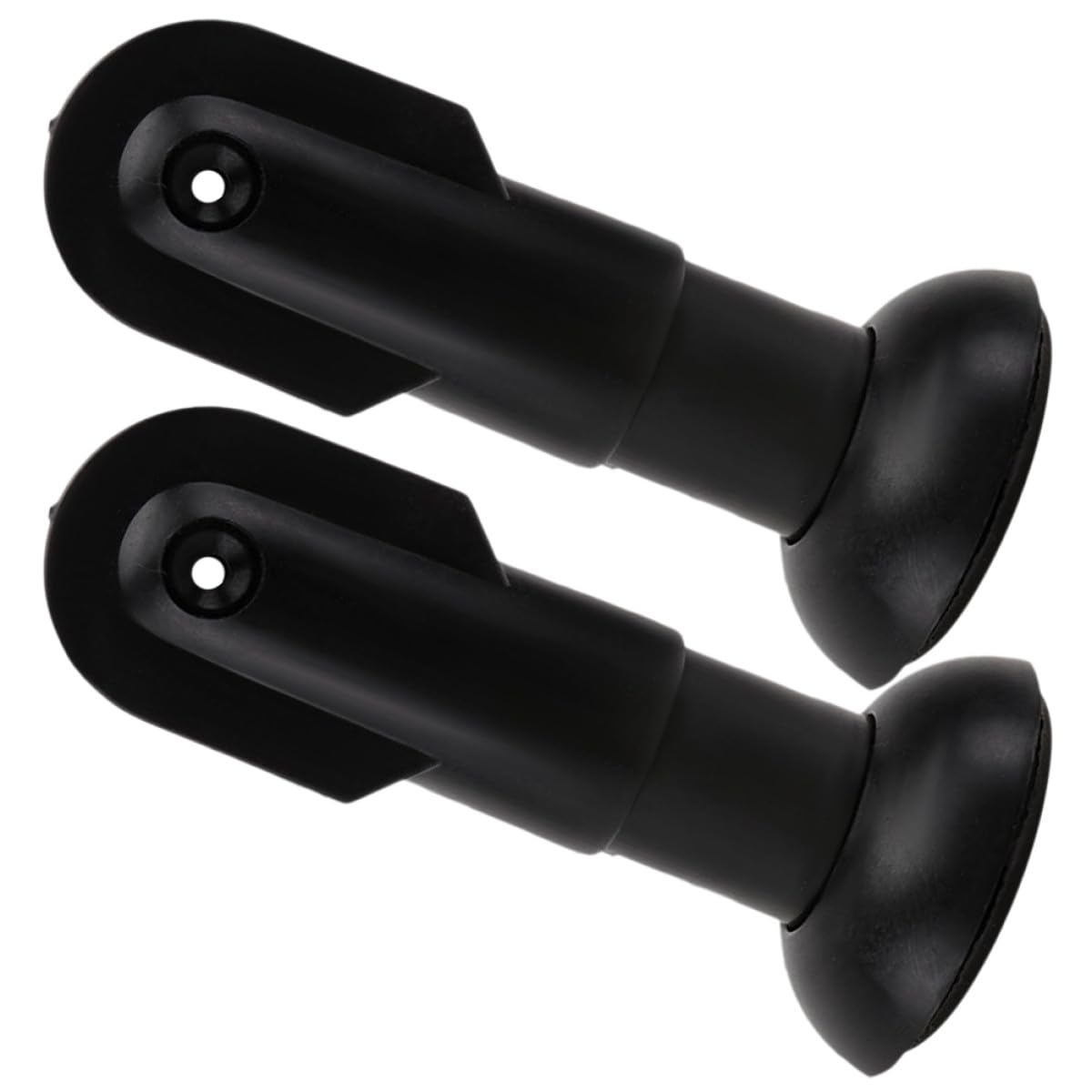 LIFKOME 2 Soportes de Plástico Negro para Mampara de Baño Altura Ajustable Resistente Corrosión