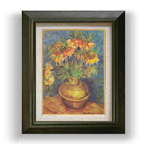 Amazon.co.jp: ゴッホ 銅の花瓶のアミガサユリ F4 油絵直筆仕上げ 479