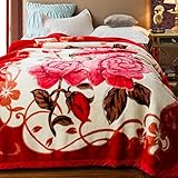 SCTX 毛布 シングル 2枚合わせ ボア ハイボリューム あったか 冬 ブランケット 柄1 暖かい かわいい 掛毛布 200x230cm 掛け布団 フランネル 洗える おしゃれ オフィス 昼寝毛布 旅行 ソファの上 車内用毛布 ピンク キャンプ アウトドア