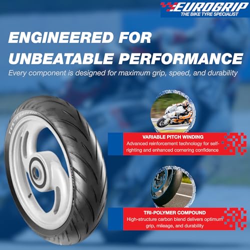 Image of EUROGRIP - THE BIKE TYRE SPECIALIST-Protorq Extreme 140 /70 R17 66H Radial Tubeless Tyre for Two Wheeler (Rear Wheel)-Enhanced Braking, Superior Traction for High-Performance Sports Bikes /Motorcycle