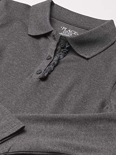 Image of The Children's Place Girls' Uniform Long Sleeve Ruffle Pique Polo