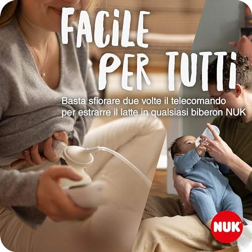 Nuk Tiralatte Elettrico Soft & Easy Extension Kit | Coppe Morbide 100% Silicone | Coppe Da 24 Mm E 27 Mm | Kit Tiralatte Da Singolo A Doppio | 1 X Biberon Perfect Match - 2