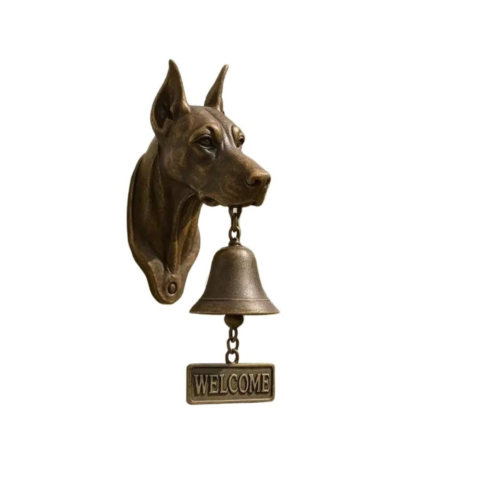 Mtksfdc Style 7 Wind Chimes For Garden Doorbell Dinner Bell Outdoor Dog Head Shape Vintage Farmhouse For Front Door Garden Sheds Cottage(Style 7)
