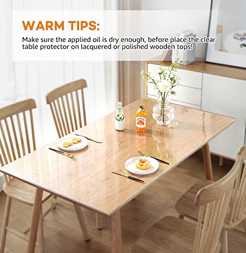 Protection de table transparente anti-rayures nappe plastique 1,5 mm - 7