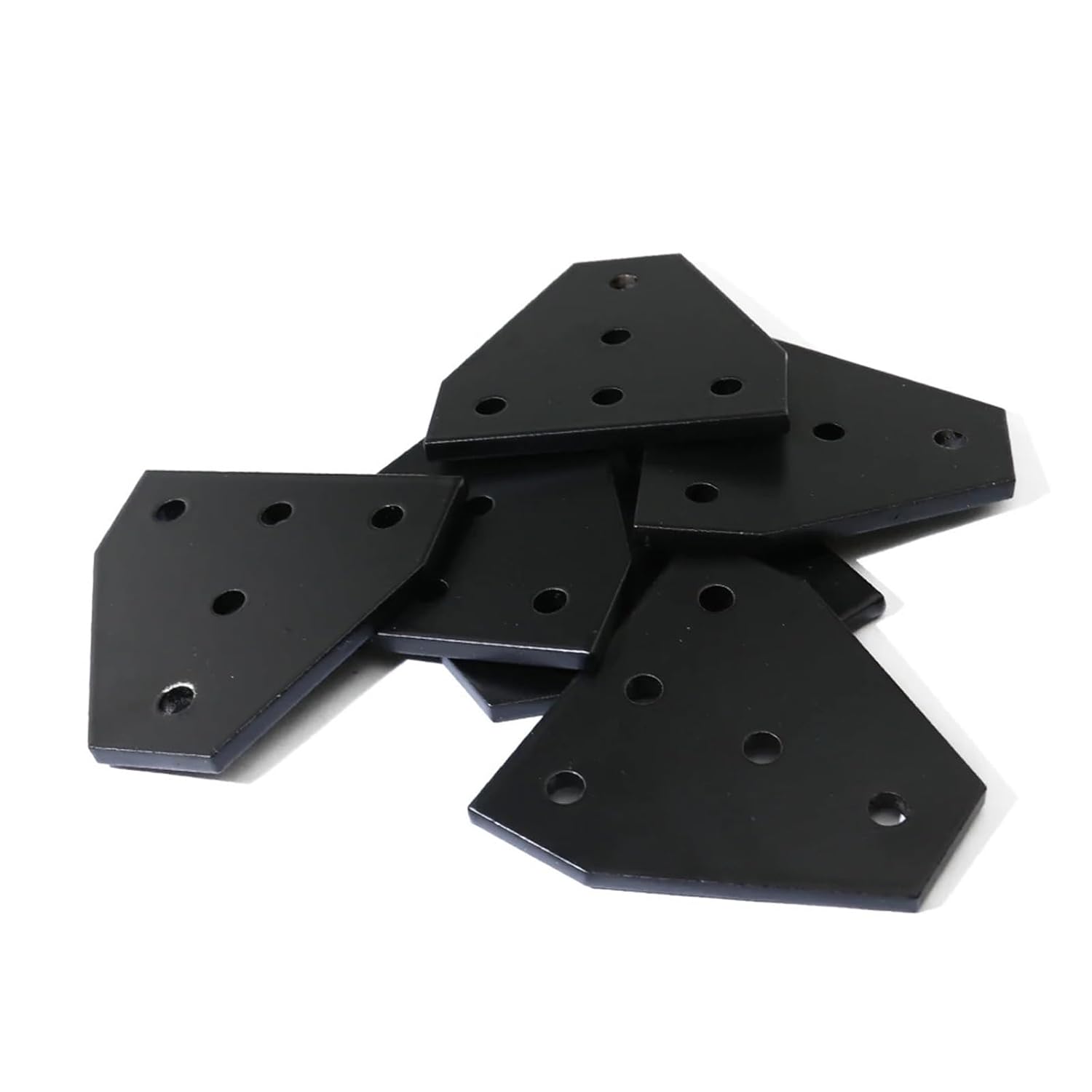 10pcs 5 Hole 90 Degree Connecting Plate Angle Bracket Connecting Connecting Strip for 2020 Aluminum Profile 3D Printer Frame(Silver)