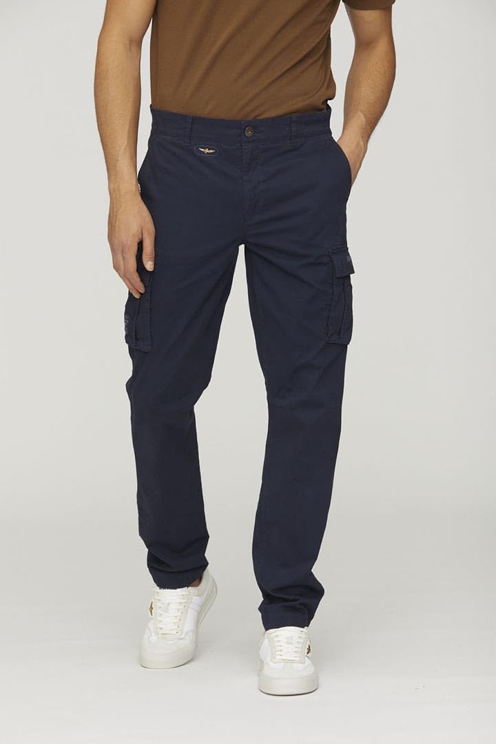Aeronautica Militare Pantalone PA1329CT, da Uomo, Cargo, Bermuda, Felpa