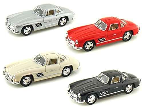 KiNSMART1954 Mercedes-Benz 300 SL Coupe 4 Set 5" 1:36 Scale Die Cast Metal Model Classic Super Car Toy