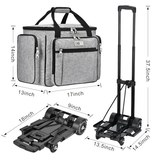 CAB55 Rolling Craft Bag Grey