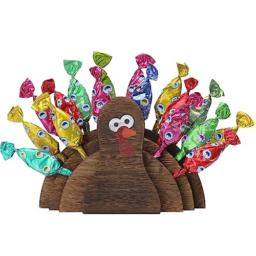 WODOHOLO Thanksgiving Decor, Wooden Turkey Lollipop Holder, Cake Pop Stand, Candy Table Display, Fall Decor for Home, Fireplace Shelf Decor WODOHOLO Thanksgiving Decor, Wooden Turkey Lollipop Holder, Cake Pop Stand, Candy Table Display, Fall Decor for Home, Fireplace Shelf Decor