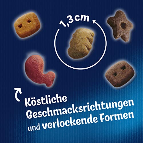 Felix KnabberMix Strandspaß Katzensnack, Knusper-Leckerlie mit Fisch-Geschmack, 8er Pack (8 x 60g)