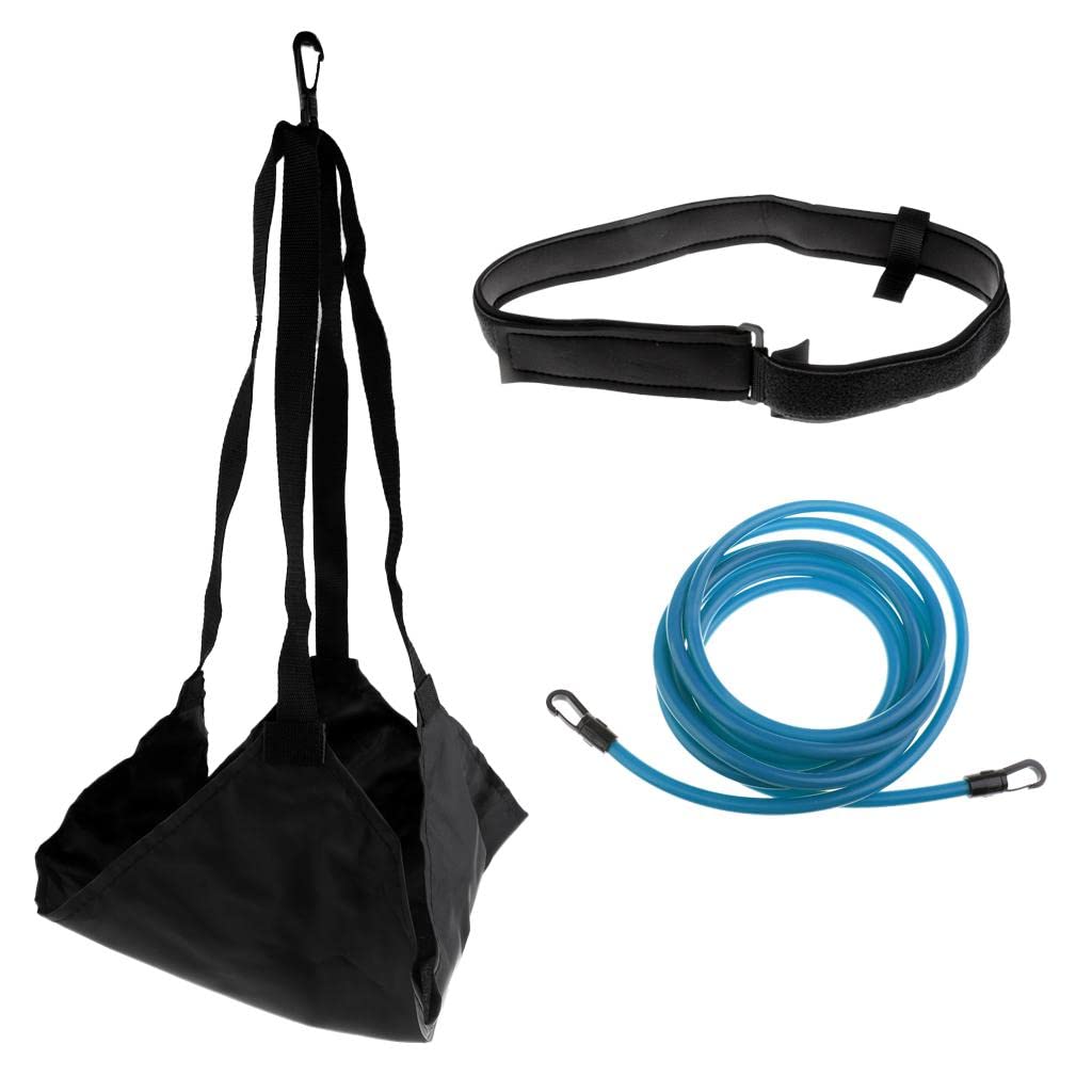 THE STYLE SUTRA Swiming Training Kit Swim Resistance Belt with Drag Parachute Black + Blue-image-44