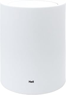 Nell Cubo de basura de oficina de 12 litros, color blanco mate con tapa basculante, perfecto para oficina, cocina y salón, versátil papelera de oficina, plástico duradero, elegante y práctico (blanco,