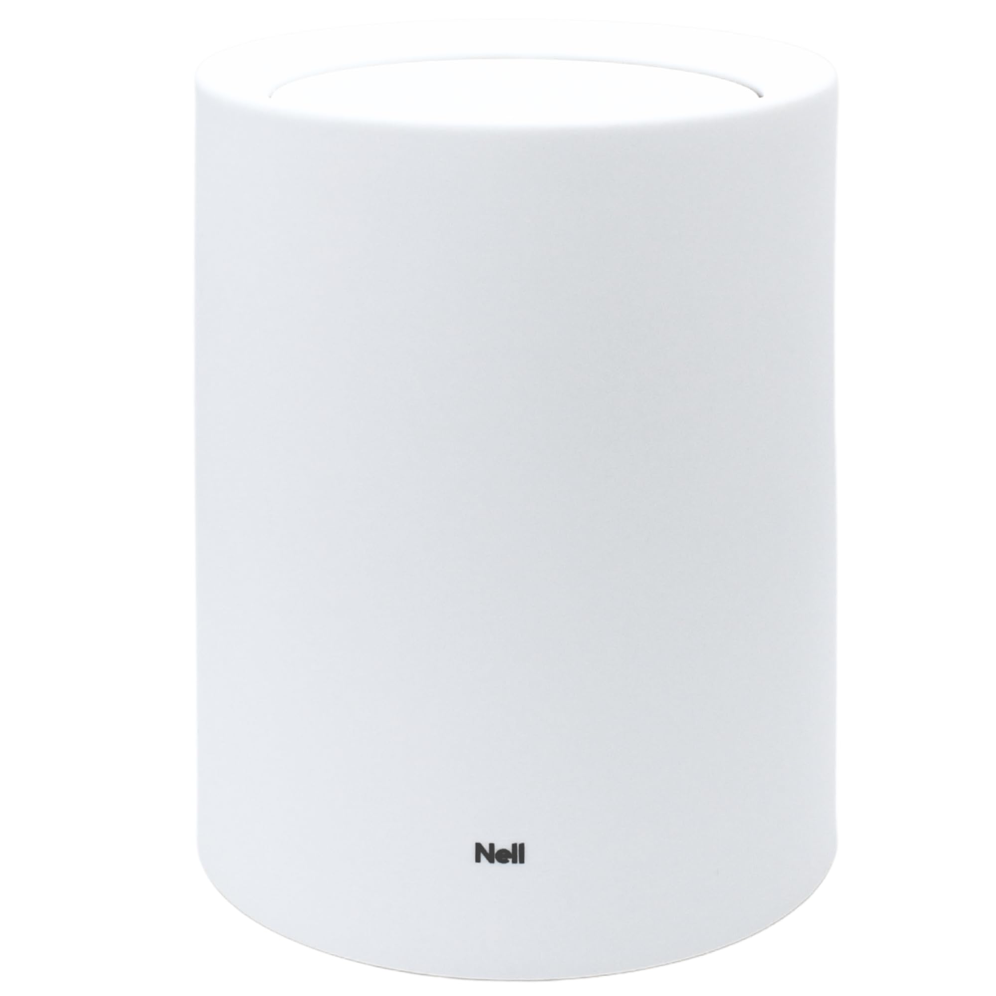 Cestino 12L con coperchio girevole bianco opaco – Versatile cestino per bagno e WC, elegante cestino per ufficio bianco, secchio per cosmetici bianco, in plastica di alta qualità, ideale per bagno e